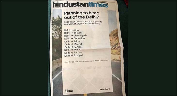 Ad with errors: An expensive mistake for Uber India? - Exchange4media