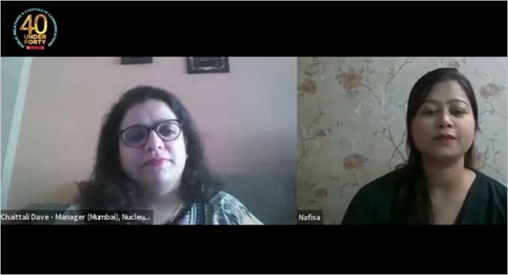Chaittali Dave, PR Manager, Nucleus PR shares about her win in 40 under 40 list in ‘Next Gen Series’?blur=25