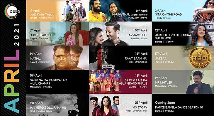 Zee5 Announces New Content Line Up For April Exchange4media