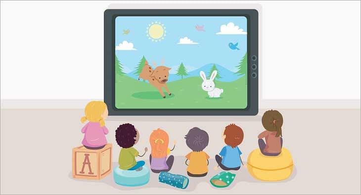 Children watching tv Stock Photos, Royalty Free Children watching tv Images  | Depositphotos