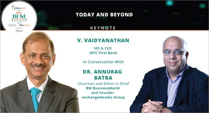 e4m BFSI summit V. Vaidyanathan IDFC First Bank Dr. Annurag Batra?blur=25
