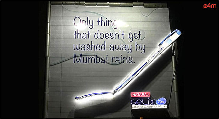Nataraj Gelix Pens OOH campaign?blur=25