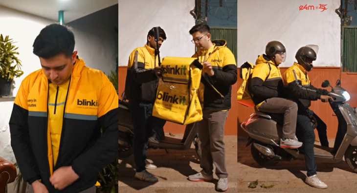 AAP MP Raghav Chadha becomes Blinkit delivery partner for a day?blur=25