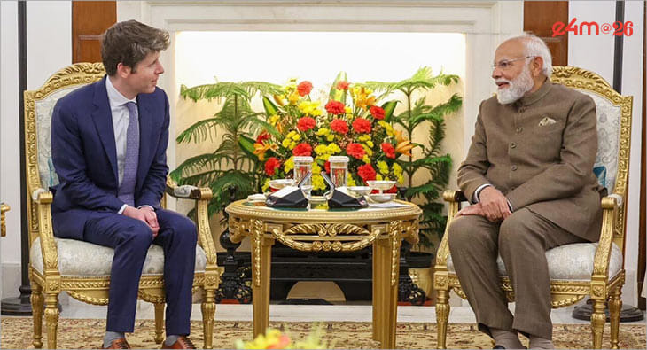 Sam Altman & PM Narendra Modi?blur=25