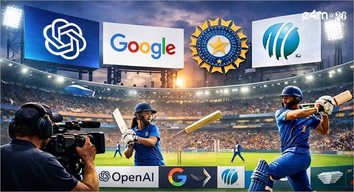 As gaming retreats, AI giants move to own cricket’s advertising pitch; OpenAI and Google’s partnership with BCCI & ICC?blur=25