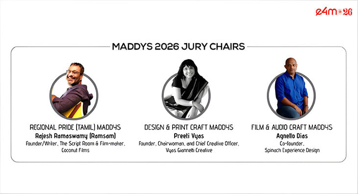 Advertising Club Madras MADDYS 2026: Agnello Dias, Preeti Vyas, RamSam join as Jury Chairs?blur=25