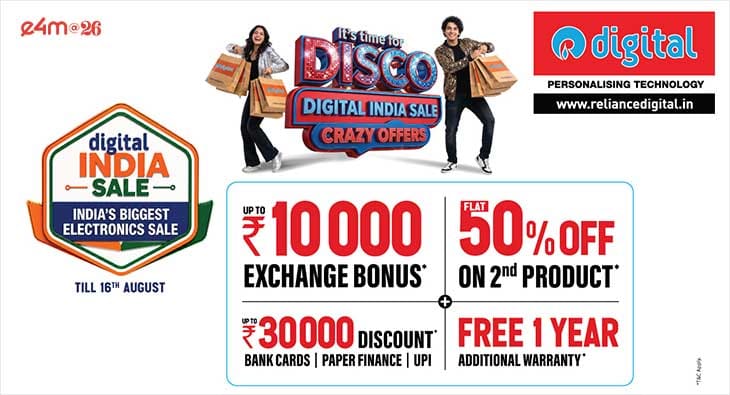 Reliance Digital Brings Digital India Sale Crazy Offers