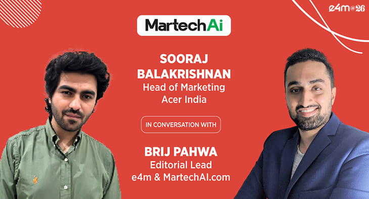 Sooraj Balakrishnan,  Head of Marketing, Acer India and Bangladesh