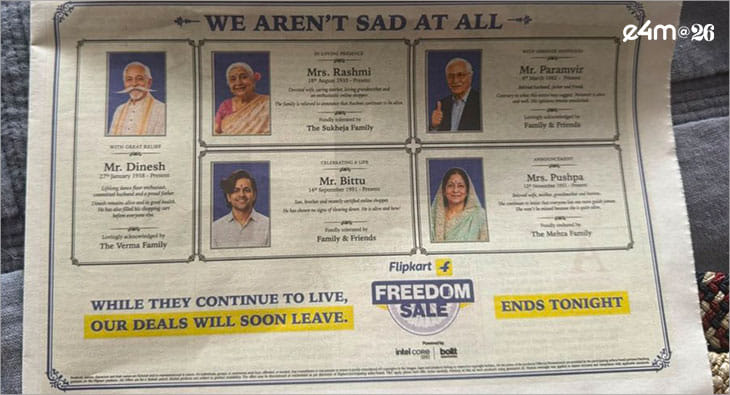Flipkart Freedom Sale print ad backlash?blur=25