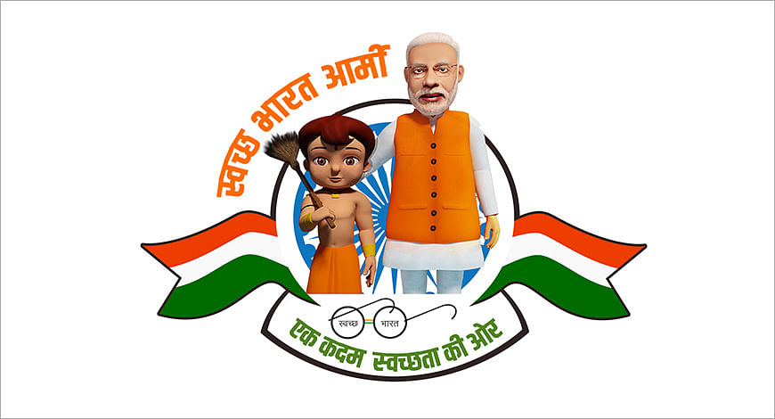 PM Modi's Swachh Bharat Abhiyan inspires new mobile game 'Chhota Bheem Swachh  Bharat Run' - Exchange4media
