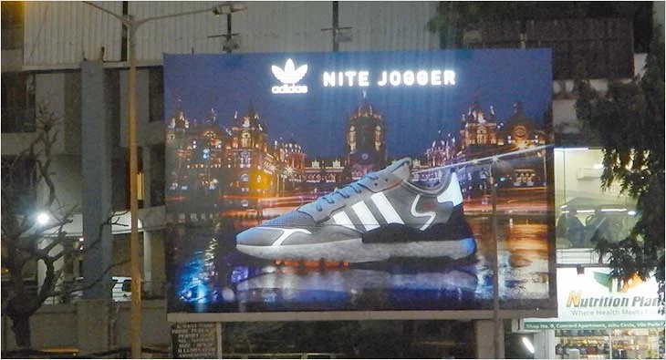 Adidas unveils innovative hoarding in Mumbai Nite - Exchange4media