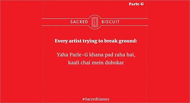 Sacredbiscuit Parle G Makes The Most Of Buzz Around Gaitonde Scene Exchange4media