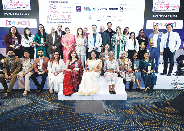 Winners of BW Wellbeing Rising Leaders, BW Excellence Leaders, Excellence in Employee & Workplace Wellbeing, Excellence in Holistic Wellbeing