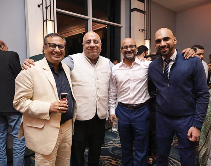 Sandeep Mehrotra of Zee Entertainment Enterprises Ltd, Dr. Annurag Batra of exchange4media and BW Businessworld, Kartik Mahadev of Zee Entertainment Enterprises Ltd. and Actor & Comedian Sahil Khattar