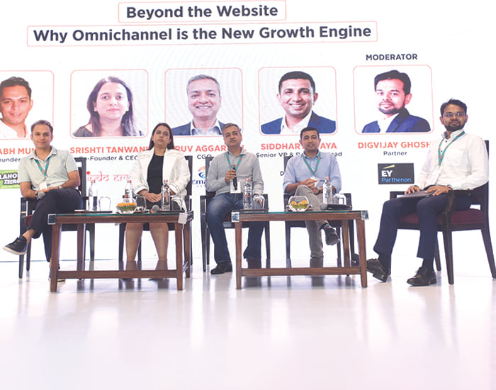 Saurabh Munjal of Archian Foods (Lahori Zeera), Srishti Tanwani of Indo Era, Dhruv Aggarwal of Emami, Siddharth Vaya of Dot & Key, Digvijay Ghosh of EY Parthenon