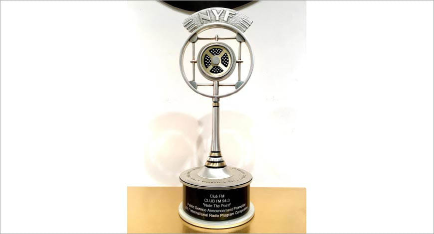 Club FM 94.3 bags Silver metal at New York Festivals International Radio Program Award 2017?blur=25